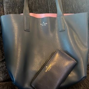 Kate Spade reversible tote and wallet
